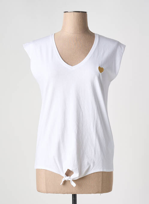 Tricou alb C'EST BEAU LA VIE femeie