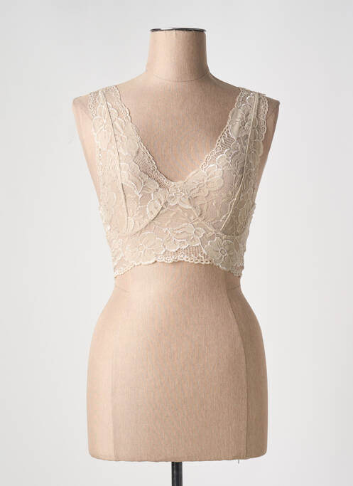 Top piele CREAM femeie