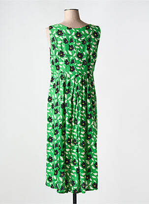 Rochie midi imprimeu floral fără mâneci verde BLA-BLA femeie