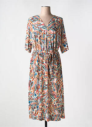 Rochie scurtă mâneci scurte mâneci scurte bej DIANE LAURY femeie