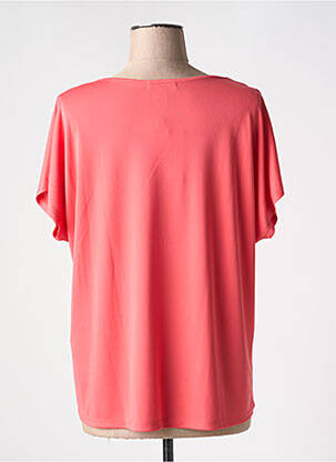Tricou guler în v mâneci scurte roz TINTA STYLE femeie