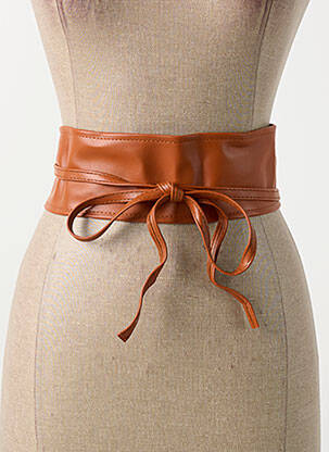 Curea efect material satinat maro MOLLY BRACKEN femeie
