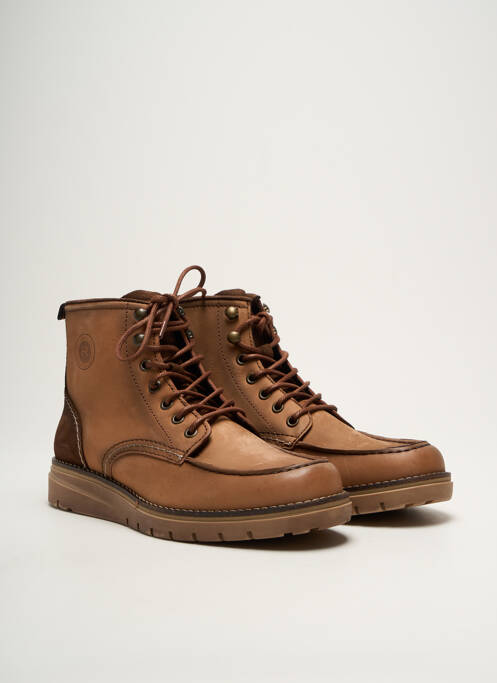 Botine/ghete material neted vârf rotund maro REDSKINS homme