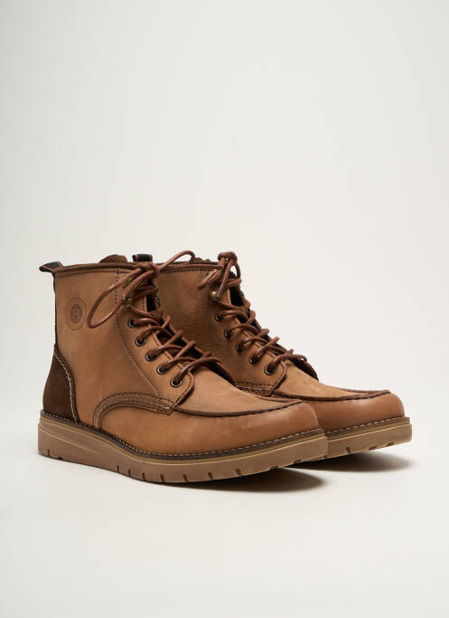 Botine/ghete material neted vârf rotund maro REDSKINS homme