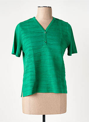 Top mâneci scurte mâneci scurte verde THEL ELEGANCE femeie