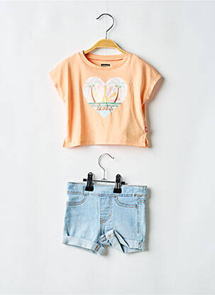 Set șort croială dreaptă portocalie LEVI'S fată