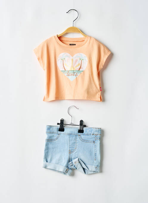 Set șort portocaliu LEVIS fată