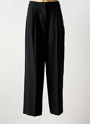 Pantalon larg închidere cu fermoar sub clapetă cu nasturi talie înaltă negru IMPERIAL femeie