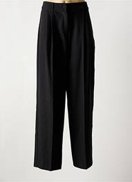 Pantalon larg închidere cu fermoar sub clapetă cu nasturi talie înaltă negru IMPERIAL femeie