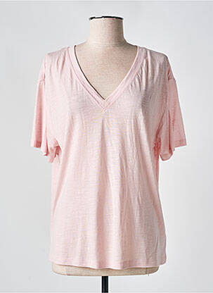 Tricou roz TOMMY HILFIGER femeie