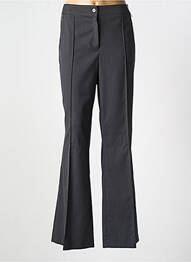Pantalon evazat talie cu cleme talie înaltă gri DUO femme