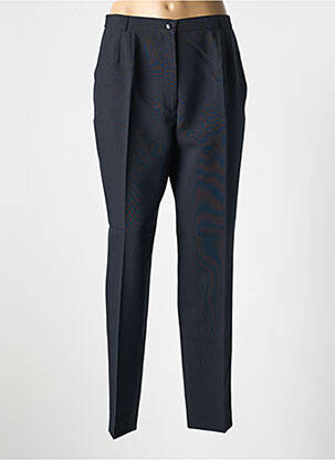 Pantalon drept talie cu cleme talie înaltă albastru ALMINA femeie