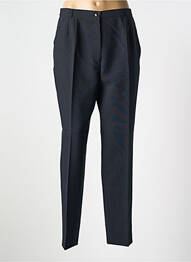 Pantalon drept talie cu cleme talie înaltă albastru ALMINA femeie