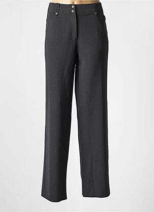 Pantalon drept talie cu cleme mărime normală gri FIGURE LIBRE femeie