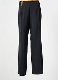 Pantalon evazat talie cu cleme talie înaltă negru PAUSE CAFE femme