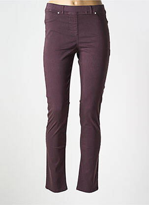 Jegging țesătură poplin mărime normală violet PAUSE CAFE femeie