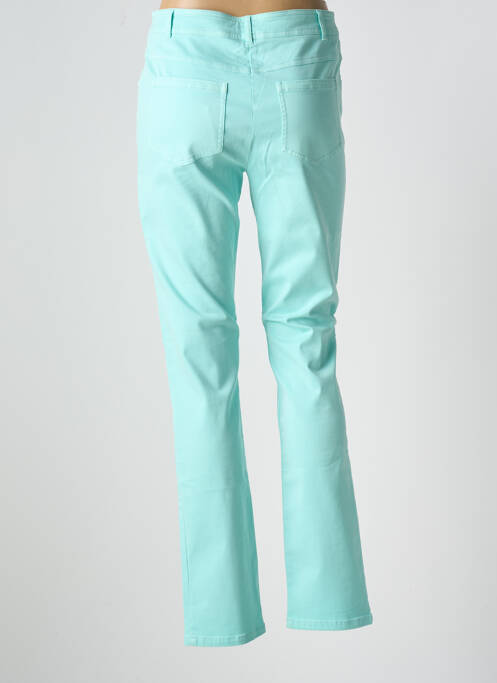 Pantalon slim țesătură poplin mărime normală albastru PAUSE CAFE femme