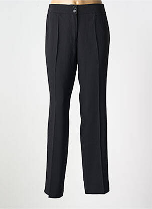 Pantalon drept țesătură poplin mărime normală negru LEBEK femeie