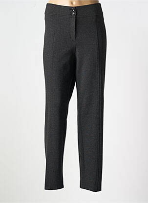 Pantalon drept țesătură poplin mărime normală gri LEBEK femeie