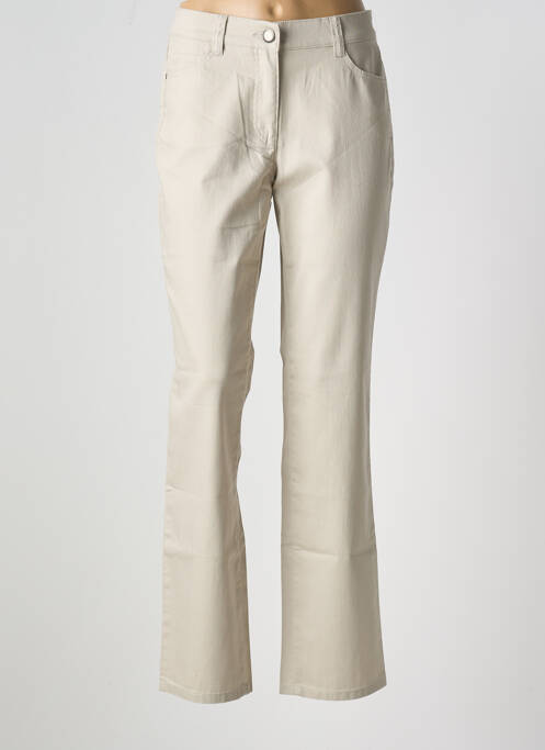Blugi cu croială dreaptă bej LEBEK femeie