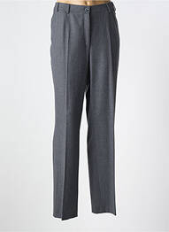 Pantalon drept închidere cu fermoar sub clapetă cu nasturi mărime normală gri GARDEUR femme