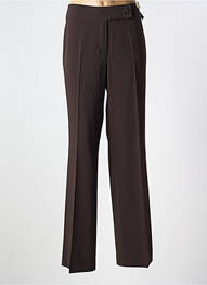 Pantalon drept țesătură crep mărime normală maro închis GARDEUR femme