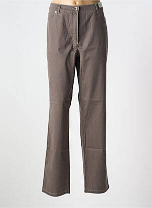 Pantalon drept elasticitate mărime normală maro GARDEUR femeie