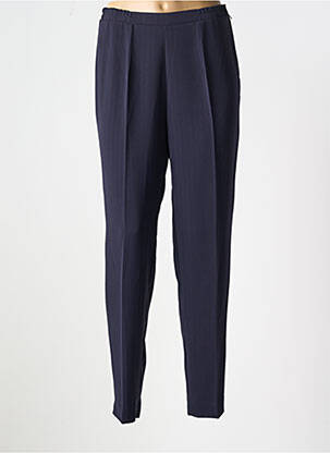 Pantalon drept țesătură crep talie înaltă albastru GRIFFON femeie