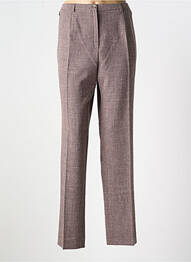 Pantalon drept talie cu cleme talie înaltă maro GUY DUBOUIS femme