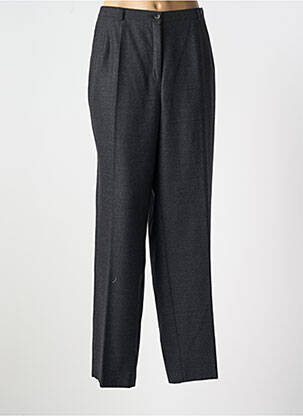 Pantalon drept talie cu cleme talie înaltă gri HUCKE WOMAN femeie