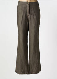 Pantalon evazat talie cu cleme maro HUCKE WOMAN femme