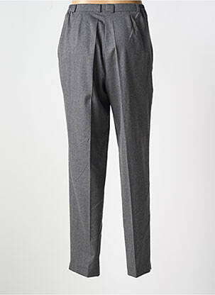 Pantalon drept croială morcov talie înaltă gri HUCKE WOMAN femeie