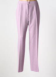 Pantalon drept închidere cu fermoar sub clapetă cu nasturi mărime normală violet KARTING femme