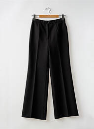 Pantalon larg țesătură poplin mărime normală negru KARTING femme