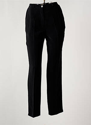 Pantalon slim talie elastică mărime normală negru HUCKE WOMAN femeie