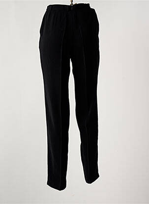 Pantalon slim talie elastică mărime normală negru HUCKE WOMAN femeie