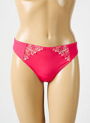 Tanga efect material satinat roz PRIMADONNA femeie