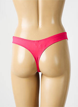 Tanga efect material satinat roz PRIMADONNA femeie