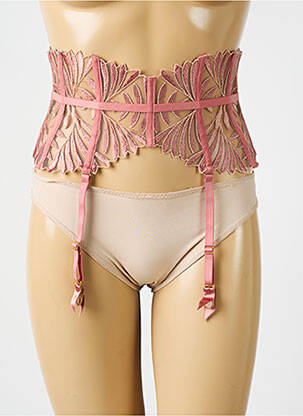 Corset/jartieră broderie roz AUBADE femeie