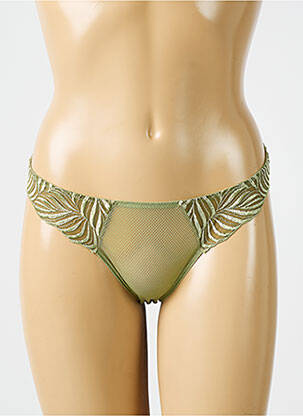 Chilot efect material satinat verde AUBADE femeie
