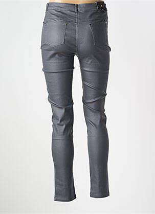 Pantalon slim țesătură acoperită mărime normală gri X-MAX femeie