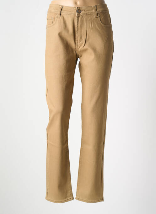Blugi cu croială slim bej X-MAX femeie