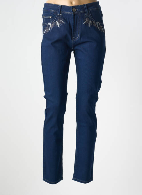 Blugi cu croială slim albastru X-MAX femeie