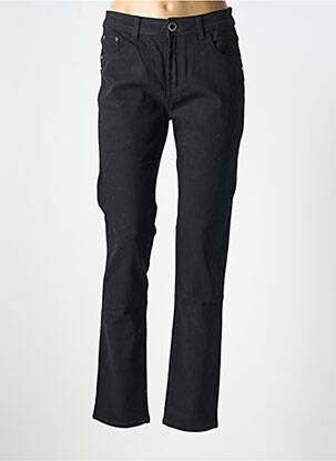 Pantalon slim țesătură poplin mărime normală negru X-MAX femeie