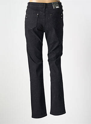 Pantalon slim țesătură poplin mărime normală negru X-MAX femeie