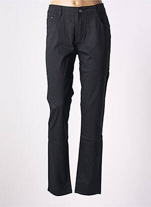 Pantalon drept țesătură poplin mărime normală negru X-MAX femeie