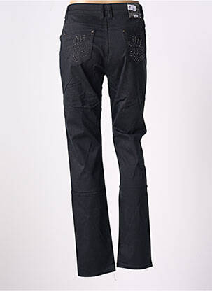 Pantalon drept țesătură poplin mărime normală negru X-MAX femeie