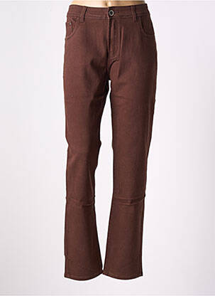 Pantalon drept elasticitate mărime normală maro X-MAX femeie
