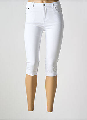 Pantalon trei sferturi buzunare alb X-MAX femeie