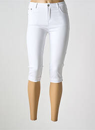 Pantalon trei sferturi buzunare alb X-MAX femme